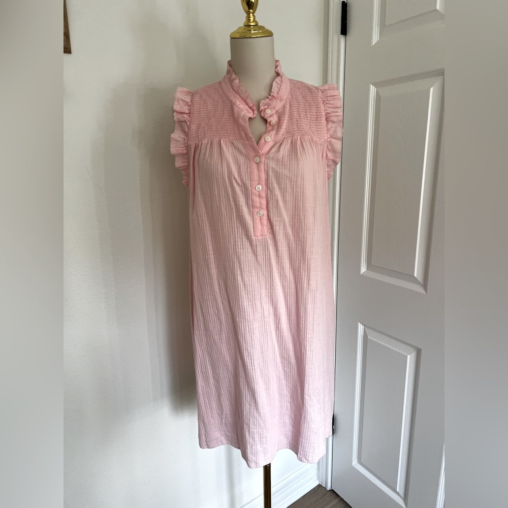 J. Crew Pink Ruffle Mini Dress NWOT